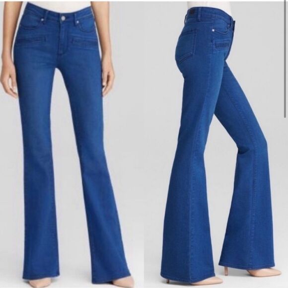 NWT Paige High Rise Bell Canyon Flare Jean in Frenchie  Wash.  Size 27 - Picture 1 of 3
